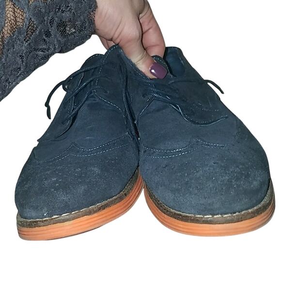 Ask The Missus navy and orange mens suede Oxfords  size‎ 10 main image 4